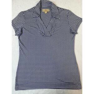 Sport Haley Women’s Top Golf Tennis Pickleball Blue/White Extra Small